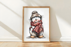 Christmas Whimsical Snowman Clipart Product Image 3