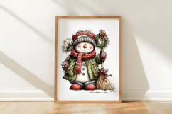 Christmas Whimsical Snowman Clipart Product Image 3