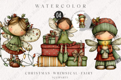 Christmas Whimsical Fairy Clipart | Magical Holiday Fairies Product Image 1