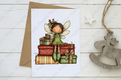 Christmas Whimsical Fairy Clipart | Magical Holiday Fairies Product Image 3