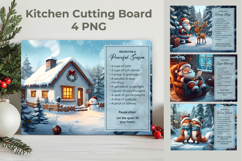 Funny Christmas Kitchen Board, Holiday Recipe Quote Product Image 3