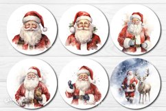 Round Christmas Wind Spinner Bundle with Vintage Santa and Owl PNG. Bundle contains 18 designs PNG