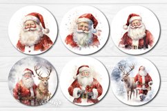 Round Christmas Wind Spinner Bundle with Vintage Santa and Owl PNG. Bundle contains 18 designs PNG