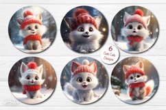 Round Christmas Wind Spinner Bundle contains 106 designs with cute Watercolor Snowman Santa and Owl Keychain PNG. Cute Baby animals and Christmas Flower PNG. 