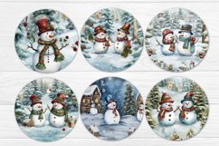 Round Christmas Wind Spinner Bundle contains 106 designs with cute Watercolor Snowman Santa and Owl Keychain PNG. Cute Baby animals and Christmas Flower PNG. 