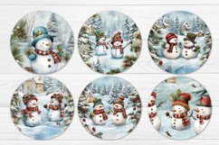 Round Christmas Wind Spinner Bundle contains 106 designs with cute Watercolor Snowman Santa and Owl Keychain PNG. Cute Baby animals and Christmas Flower PNG. 