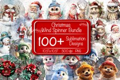 Round Christmas Wind Spinner Bundle contains 106 designs with cute Watercolor Snowman Santa and Owl Keychain PNG. Cute Baby animals and Christmas Flower PNG. 