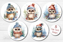 Round Christmas Wind Spinner Bundle contains 106 designs with cute Watercolor Snowman Santa and Owl Keychain PNG. Cute Baby animals and Christmas Flower PNG. 