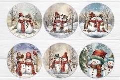 Round Christmas Wind Spinner Bundle contains 106 designs with cute Watercolor Snowman Santa and Owl Keychain PNG. Cute Baby animals and Christmas Flower PNG. 