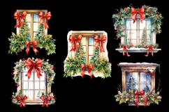 Watercolor Christmas Window PNG Clipart Product Image 3