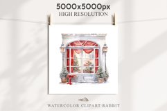 Christmas Window Door Decor Clipart PNG Scrapbooking Nursery wall art card making collage printable files xmas decor junk journal sublimation santa  watercolor xmas clipart, sublimation nursery, holiday winter Entry Decor