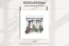 Christmas Window Door Decor Clipart PNG Scrapbooking Nursery wall art card making collage printable files xmas decor junk journal sublimation santa  watercolor xmas clipart, sublimation nursery, holiday winter Entry Decor