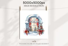 Christmas Window Door Decor Clipart PNG Scrapbooking Nursery wall art card making collage printable files xmas decor junk journal sublimation santa  watercolor xmas clipart, sublimation nursery, holiday winter Entry Decor
