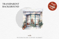 Christmas Window Door Decor Clipart PNG Scrapbooking Nursery wall art card making collage printable files xmas decor junk journal sublimation santa  watercolor xmas clipart, sublimation nursery, holiday winter Entry Decor