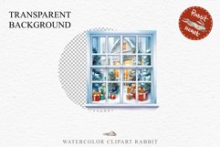 Christmas Window Door Decor Clipart PNG Scrapbooking Nursery wall art card making collage printable files xmas decor junk journal sublimation santa  watercolor xmas clipart, sublimation nursery, holiday winter Entry Decor