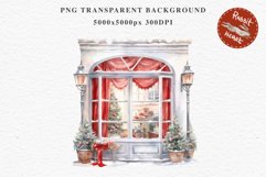 Christmas Window Door Decor Clipart PNG Scrapbooking Nursery wall art card making collage printable files xmas decor junk journal sublimation santa  watercolor xmas clipart, sublimation nursery, holiday winter Entry Decor