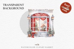 Christmas Window Door Decor Clipart PNG Scrapbooking Nursery wall art card making collage printable files xmas decor junk journal sublimation santa  watercolor xmas clipart, sublimation nursery, holiday winter Entry Decor