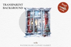 Christmas Window Door Decor Clipart PNG Scrapbooking Nursery wall art card making collage printable files xmas decor junk journal sublimation santa  watercolor xmas clipart, sublimation nursery, holiday winter Entry Decor