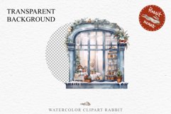 Christmas Window Door Decor Clipart PNG Scrapbooking Nursery wall art card making collage printable files xmas decor junk journal sublimation santa  watercolor xmas clipart, sublimation nursery, holiday winter Entry Decor