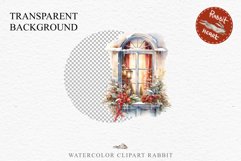 Christmas Window Door Decor Clipart PNG Scrapbooking Nursery wall art card making collage printable files xmas decor junk journal sublimation santa  watercolor xmas clipart, sublimation nursery, holiday winter Entry Decor