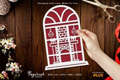 Christmas Window with Fireplace Papercut Product Image 1
