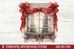 Christmas Window Sublimation Clipart, Christmas Window Product Image 1