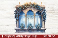 Christmas Window Sublimation Clipart, Christmas Window Product Image 1