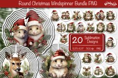 Christmas wind spinner Sublimation Bundle Christmas Animals Product Image 1