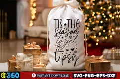 Tis the season to get tipsy SVG, Christmas SVG Product Image 1