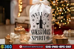 Full of christmas spirit SVG, Christmas SVG Product Image 1