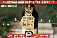 Christmas Wine Bottle Tag | Gift Idea | Holiday Bottle Tag Product Image 1