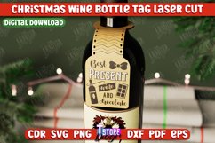 Christmas Wine Bottle Tag | Gift Idea | Holiday Bottle Tag Product Image 1