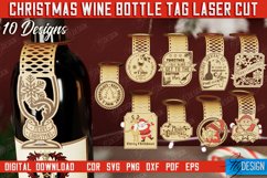 Christmas Wine Bottle Tags Laser Cut Bundle |Christmas Decor Product Image 1
