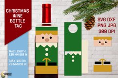 Elf SVG. Christmas Wine Bottle Tags. Gift Tags SVG Product Image 1