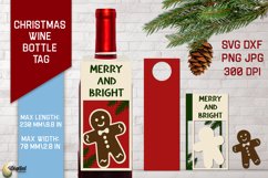 Gingerbread Man SVG. Christmas Wine Bottle Tags. Gift Tags Product Image 1