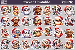 Christmas Animal Wine Sticker | Funny Sticker Bundle Product Image 1