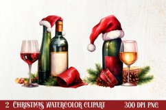 Christmas Wine Cup Sublimation Clipart Product Image 1