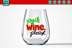 Funny Christmas Wine Glass SVG, Wine Quote SVG, Wine Saying Product Image 1