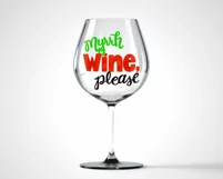 Funny Christmas Wine Glass SVG, Wine Quote SVG, Wine Saying Product Image 2