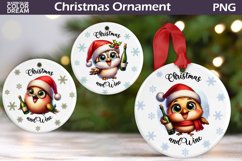 Christmas Funny Bird Ornament | Christmas Wine Ornament Product Image 1
