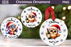 Christmas Funny Bird Ornament | Christmas Wine Ornament Product Image 1
