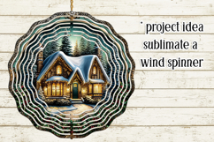 Christmas Wind Spinner, Winter Cablin Sublimation Spinner s1 Product Image 4