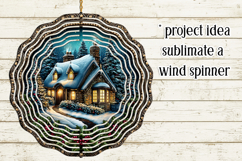 Christmas Wind Spinner, Winter Cablin Sublimation Spinner s4 Product Image 4
