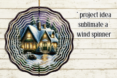 Christmas Wind Spinner, Winter Cablin Sublimation Spinner s5 Product Image 4