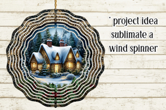 Christmas Wind Spinner, Winter Cablin Sublimation Spinner s6 Product Image 4