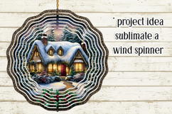 Christmas Wind Spinner, Winter Cablin Sublimation Spinner s7 Product Image 4