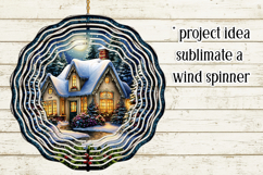 Christmas Wind Spinner, Winter Cablin Sublimation Spinner s8 Product Image 4