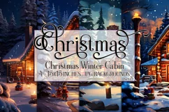 Christmas Backgrounds, 15x15 Christmas Winter Cabin, Snow Product Image 1