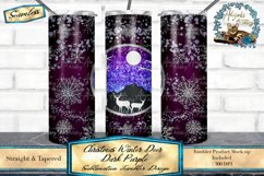 This is Christmas glitter snowflake tumbler wrap design. featuring a dark purple Ombre and soft glitter overlay Sized for 20oz skinny tumblers. 