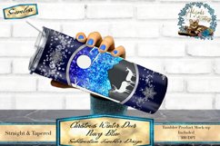 This is Christmas glitter snowflake tumbler wrap design. featuring a navy blue Ombre and soft glitter overlay Sized for 20oz skinny tumblers. 